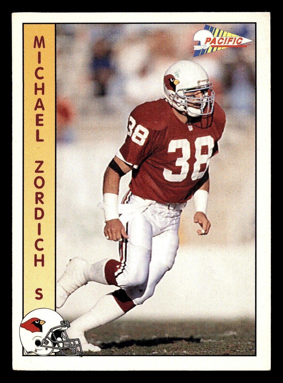 1992 Pacific #579 Michael Zordich Football Card Arizona Cardinals